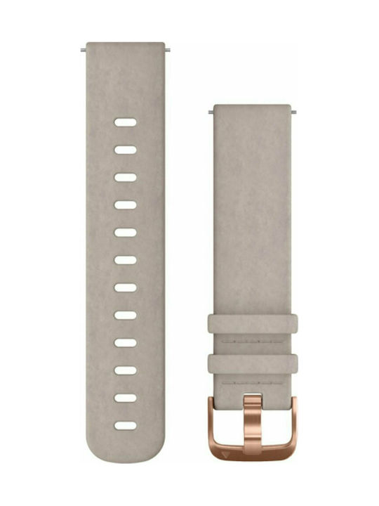 Garmin Quick Release 20mm Gray Suede with Rose Gold Hardware