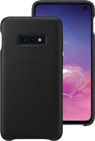 Samsung Leather Cover Back Cover Δερμάτινο Μαύρο (Galaxy S10e)