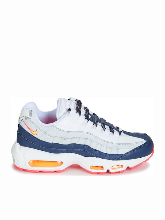 Air Max 95 OG Chunky Sneakers Midnight Navy / Pure Platinum / White / Laser Orange