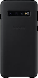 Samsung Leather Cover Back Cover Piele Negru (G...