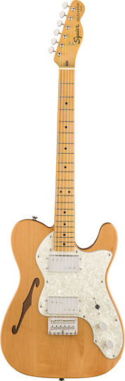 Squier Classic Vibe '70s Telecaster Thinline Електрическа Китара Телекастер с HH Конфигурация на Пикапите Natural