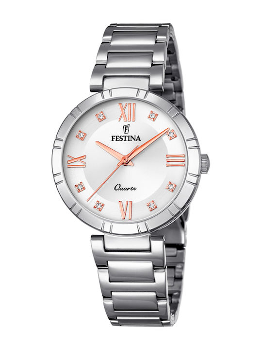 Festina Ceas de Damă cu Argintiu Brățară Metalică