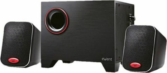 Ewent EW3505 Ηχεία Υπολογιστή 2.1 με Ισχύ 15W Μαύρα