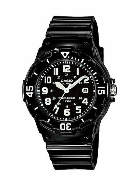 Casio Damen Uhr mit Schwarz Kautschukarmband