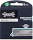 Wilkinson Sword Quattro Titanium Sensitive Replacement Heads with 4 Blades & Lubricious Strip for Sensitive Skin 8pcs