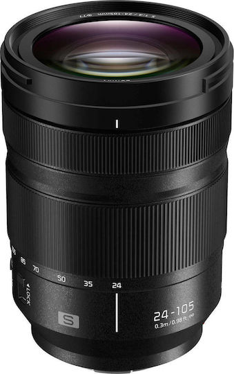 Panasonic Full Frame Φωτογραφικός Φακός Lumix S 24-105mm f/4 Standard Zoom / Macro για Leica L Mount Μαύρος