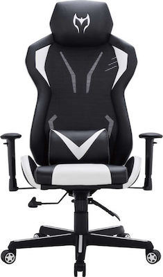 Zita Plus BS6100 Artificial Leather Gaming Chair with Adjustable Arms White