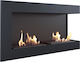 Kratki Delta P 900 Tuv Indoor Wall Mounted Bioethanol Fireplace Black 90x22x48cm
