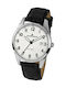 Jacques Lemans Serie 200 Watch Battery with Black Leather Strap