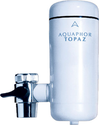 Aquaphor Topaz White Activated Carbon Faucet Mount Water Filter 0.7 μm