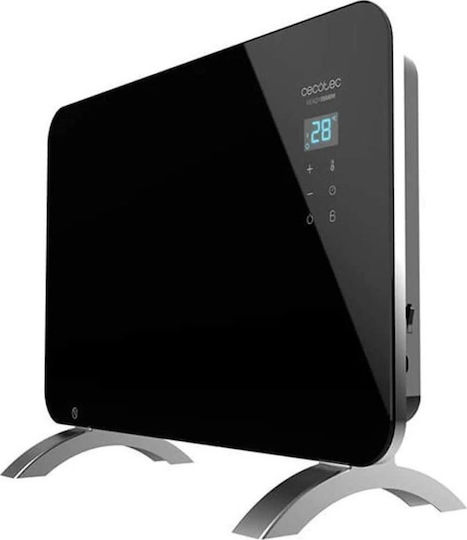 Cecotec Ready Warm 6670 Crystal Connection 05350 Convector Heater Floor 1000W with Electronic Thermostat and WiFi 43x24cm Black