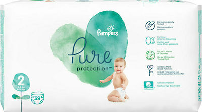 Pampers Pure Protection Πάνες με Αυτοκόλλητο No. 2 για 4-8kg 39τμχ