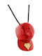Honor Omano Shine Bright Like a Diamond Hat Necklace with Pink Gold Plated with Diamond Red