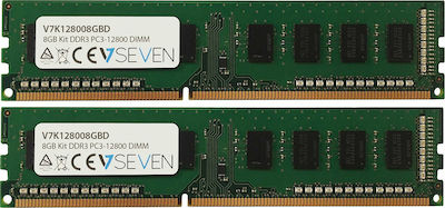 V7 8GB DDR3 RAM with 2 Modules (2x4GB) and 1600 Speed for Desktop