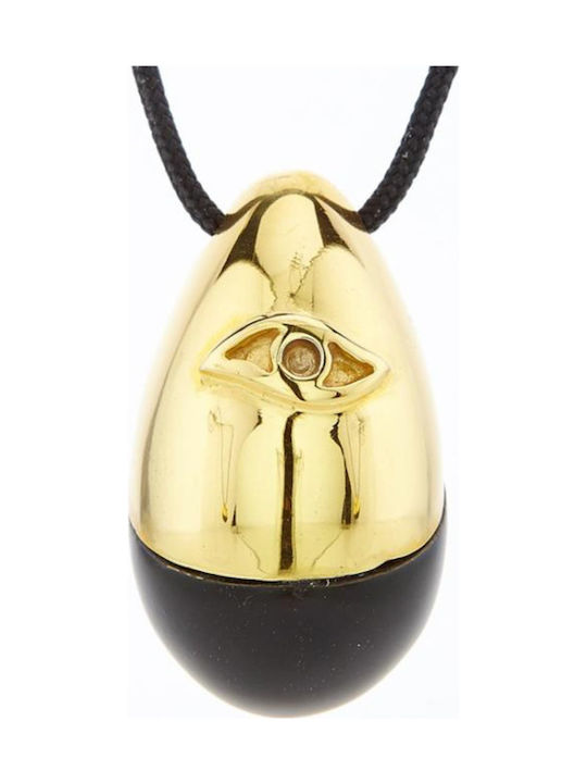 Honor Omano Egg Eye Necklace Gold Plated