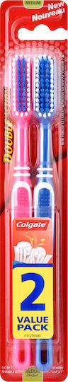 Colgate Double Action 1+1 Manual Toothbrush Medium 2pcs