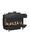 Kratki Leo LP 100 G31 37 MBAR Gas Fireplace Insert with Three-Sided Window 9.2kW