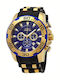 Invicta Pro Diver Ανδρικό Ρολόι 50mm Χρονογράφος Μπαταρίας με Μαύρο Καουτσούκ Λουράκι