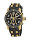 Invicta Pro Diver Ανδρικό Ρολόι 48mm Χρονογράφος Μπαταρίας με Μαύρο Καουτσούκ Λουράκι