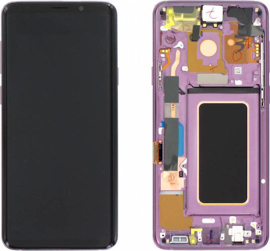 Samsung Екран със Сензорен Механизъм и Рамка за Galaxy S9+ (Лилав)