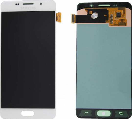 Samsung Екран със Сензорен Механизъм за Galaxy A5 2016 (Бял)