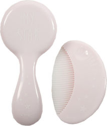 Minene Baby Brush & Comb Pink 2pcs