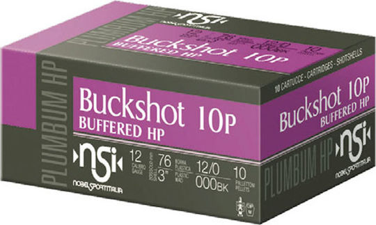Nobel Sport Cartridges Plumbum HP Buckshot 10Schrot Magnum 46gr 10Stück