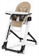 Peg Perego Siesta Foldable Highchair with Metal Frame & Leatherette Seat Beige