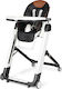Peg Perego Siesta Foldable Baby Highchair with Metal Frame & Leather Seat Black