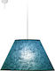 Starlight Pendant Light Turquoise Bell with Socket E27