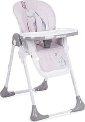 Kikka Boo Sweet Nature Foldable Baby Highchair with Metal Frame & Fabric Seat Pink