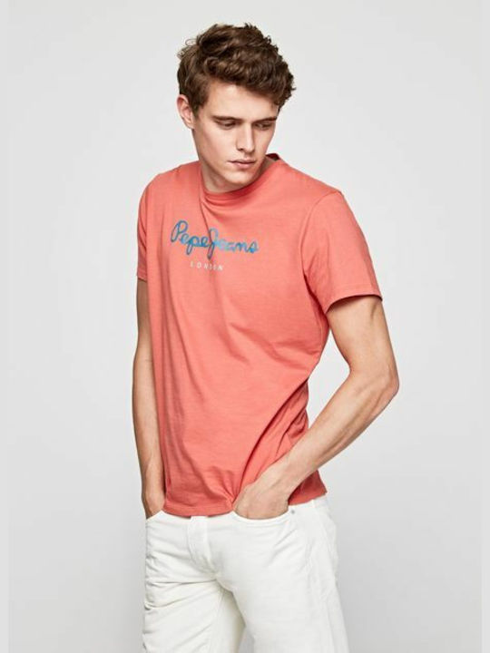 Pepe Jeans Eggo Men's Short Sleeve T-shirt Red