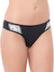Elegant Twist Bikini Slip Black