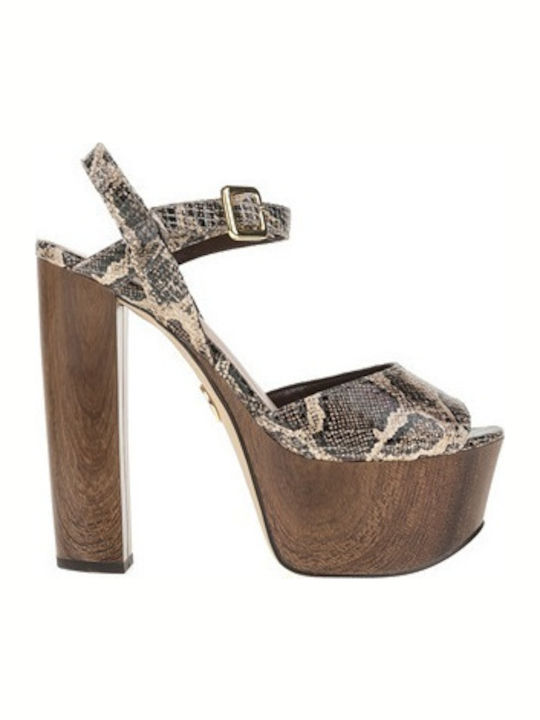 Din piele Sandale Multicolor