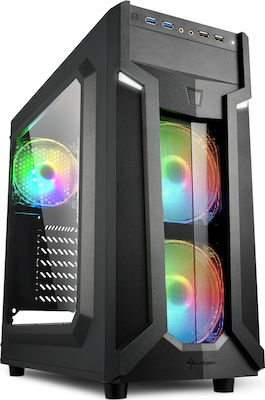 Sharkoon VG6-W RGB Gaming Midi-Turm Computergehäuse Schwarz