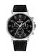 Tommy Hilfiger Icon Watch Chronograph Battery with Black Leather Strap