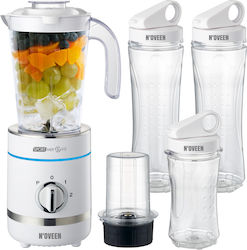 N'Oveen SB2100 Mixer mit Kunststoffkanne 800 ml 500W Weiß N'Oveen SB2100 Mixer mit Kunststoffkanne 800 ml 500W Weiß