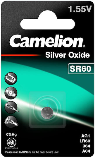 Camelion G1/364 Batterien Silber-Oxid für Uhren SR60 1.55V 5Stück
