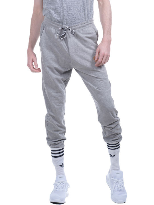 Body Action Herren-Sweatpants Light Grey Melange