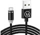 Usams U-Sure Cablu Magnetic USB 2.0 USB-C Masculin - USB-A Negru 1m SJ293