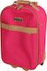 Keskor Cabin Travel Suitcase Fabric Pink with 2 Wheels Height 51cm.