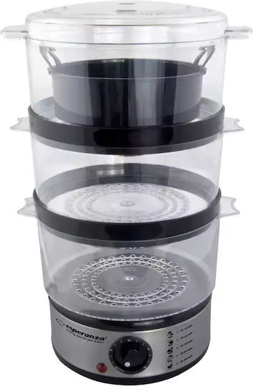 Esperanza Food Steamer with 3 Steaming Decks 7.5lt