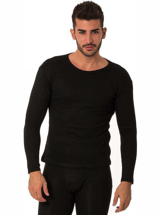 Comfort 33334 2179 Bluza termică pentru bărbați cu mâneci lungi Negru