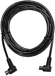 Adeleq Cablu Antenă Coaxial de sex masculin - Coaxial de sex feminin Negru 1m (9-0121)