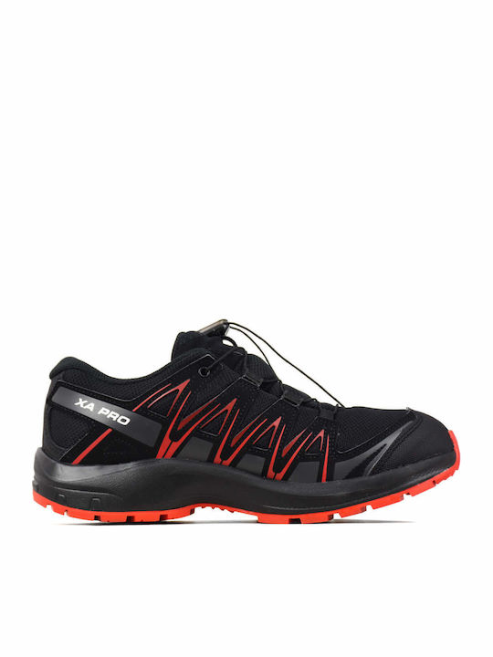 XA Pro 3D Junior Αδιάβροχα Αθλητικά Παιδικά Παπούτσια Running με Κορδόνια Μαύρα