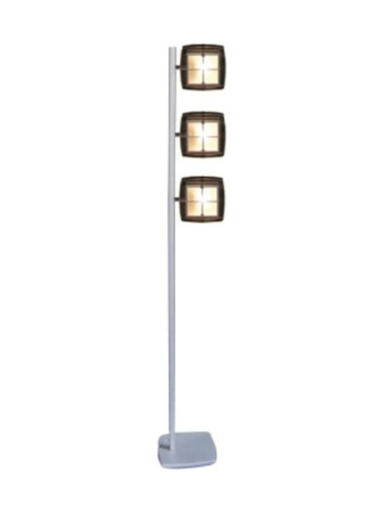 Aca Lampă de podea Î171xL25cm. cu Soclu pentru Bec G9 Gri