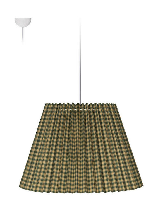 Starlight Pendant Light Green with Socket E27 Green Small Checkered