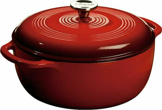 Lodge Βαθιά Κατσαρόλα από Μαντέμι 5.68lt / 34.5cm Red Lodge Βαθιά Κατσαρόλα από Μαντέμι 5.68lt / 34.5cm Red