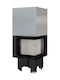 Kratki VNP 480 480 Wood Fireplace Insert with Right Corner Window 8kW