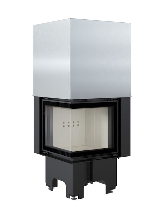 Kratki VNL 480 480 Ενεργειακό Τζάκι Ξύλου 8kW Αριστερή Γωνία με Συρόμενη Πόρτα